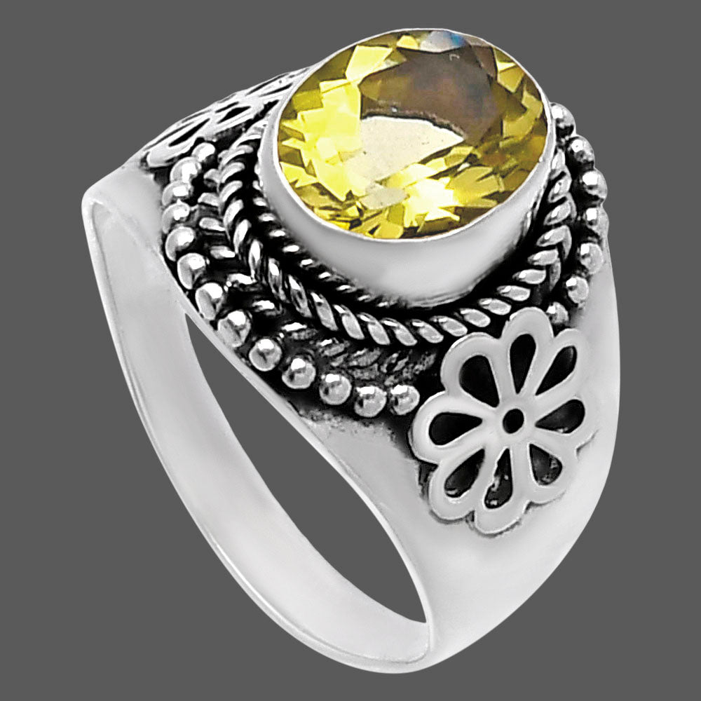Natural Lemon Quartz Ring size-9 R-1541 SDR224628 DESIRE GEM