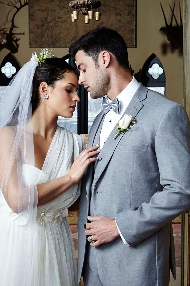 "Infinity" Heather Grey Tuxedo Jacket Notch (Separates) Tux-USA