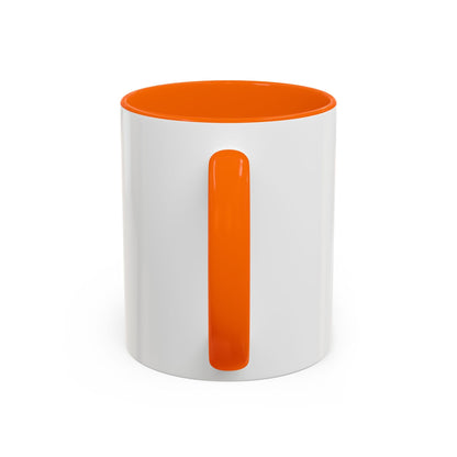 NK Monogram Accent Coffee Mug — Black Logo Ceramic Cup (11/15 oz) Printify