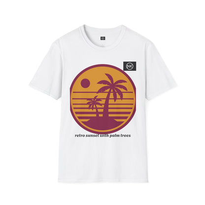 Sunset Palm T-Shirt — Retro Tropical Beach Graphic Tee Printify