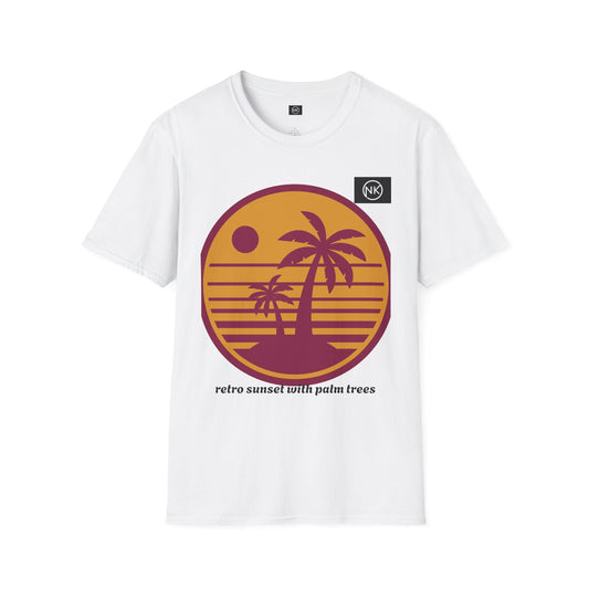 Sunset Palm T-Shirt — Retro Tropical Beach Graphic Tee Printify
