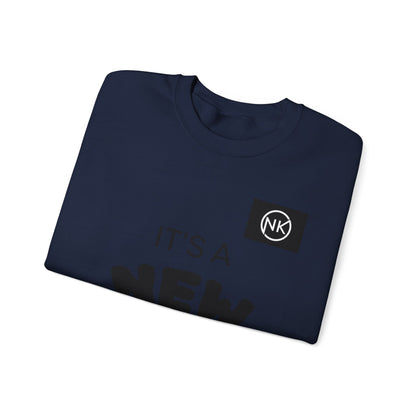 NK Logo Grid Sweatshirt — Monogram Graphic Crewneck Printify