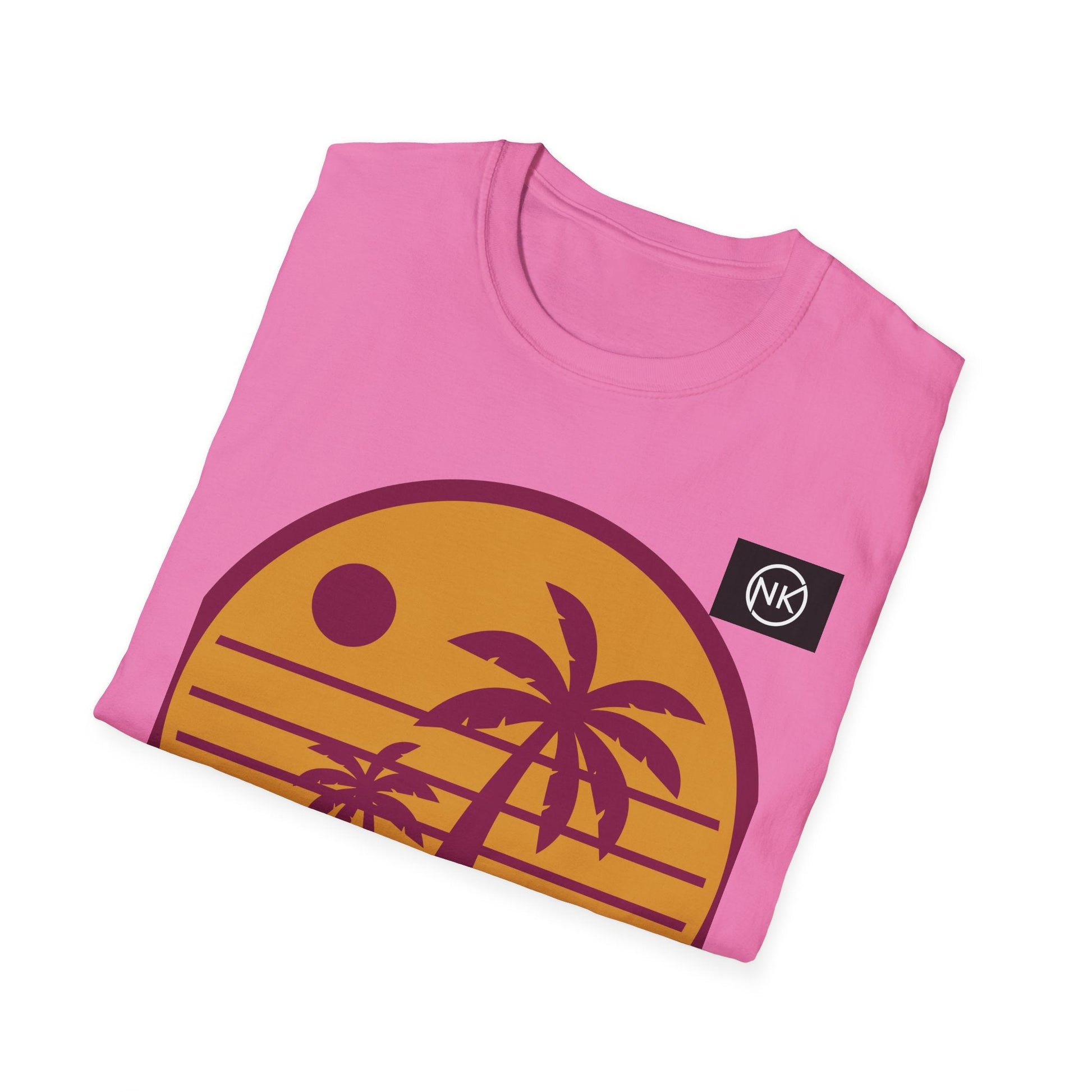 Sunset Palm T-Shirt — Retro Tropical Beach Graphic Tee Printify