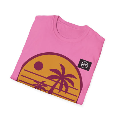 Sunset Palm T-Shirt — Retro Tropical Beach Graphic Tee Printify