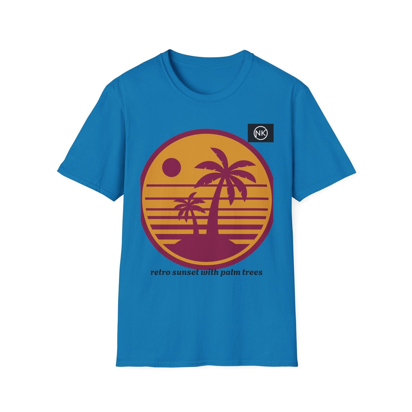 Sunset Palm T-Shirt — Retro Tropical Beach Graphic Tee Printify