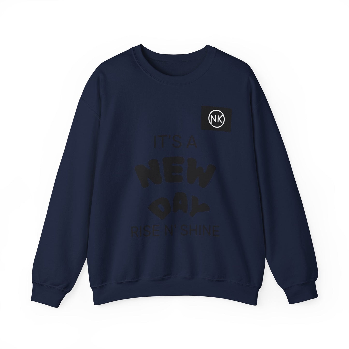 NK Logo Grid Sweatshirt — Monogram Graphic Crewneck Printify