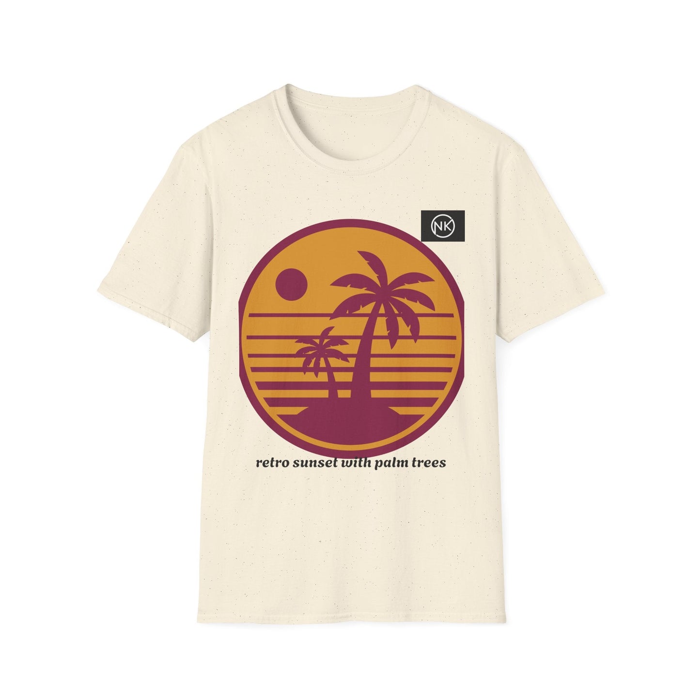 Sunset Palm T-Shirt — Retro Tropical Beach Graphic Tee Printify
