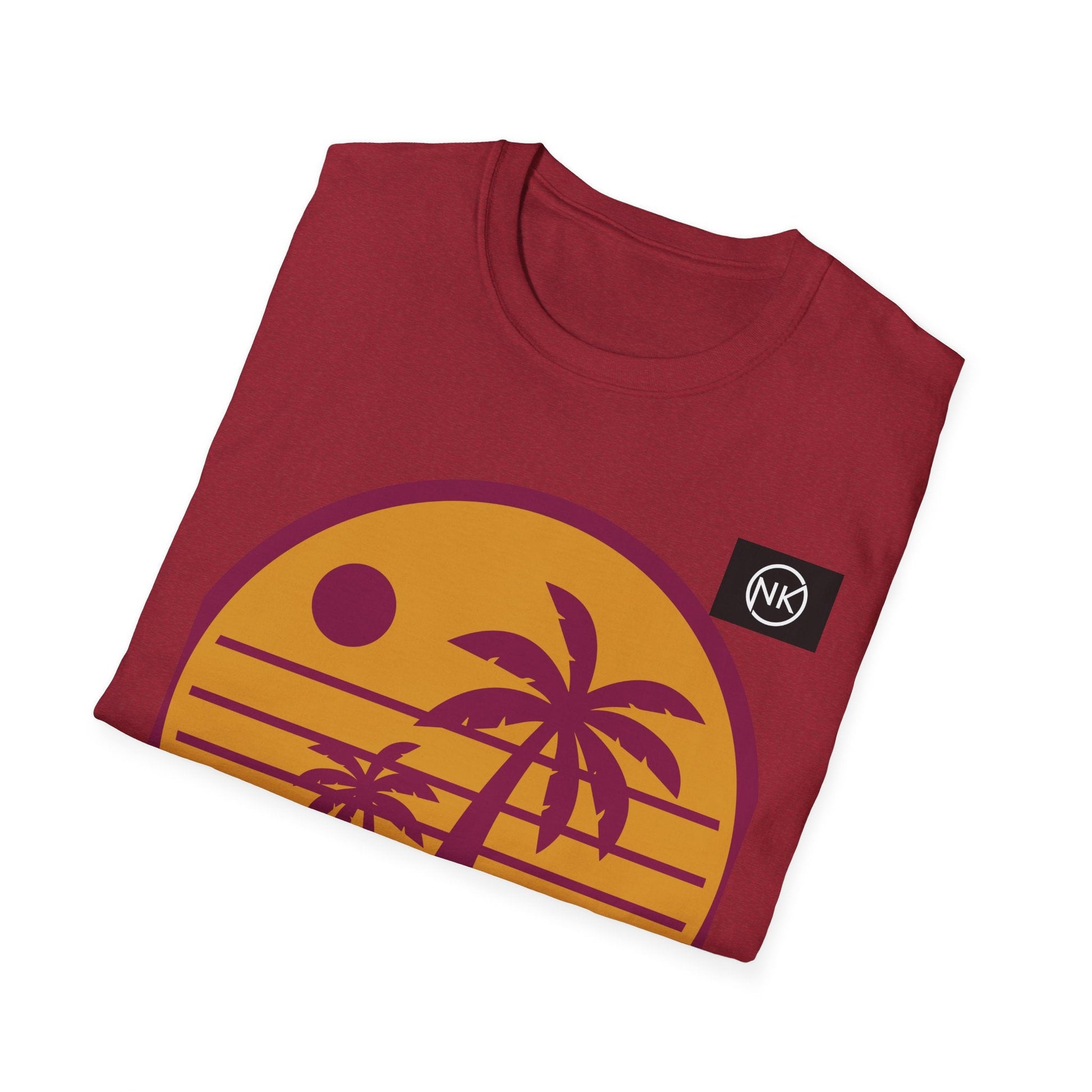 Sunset Palm T-Shirt — Retro Tropical Beach Graphic Tee Printify