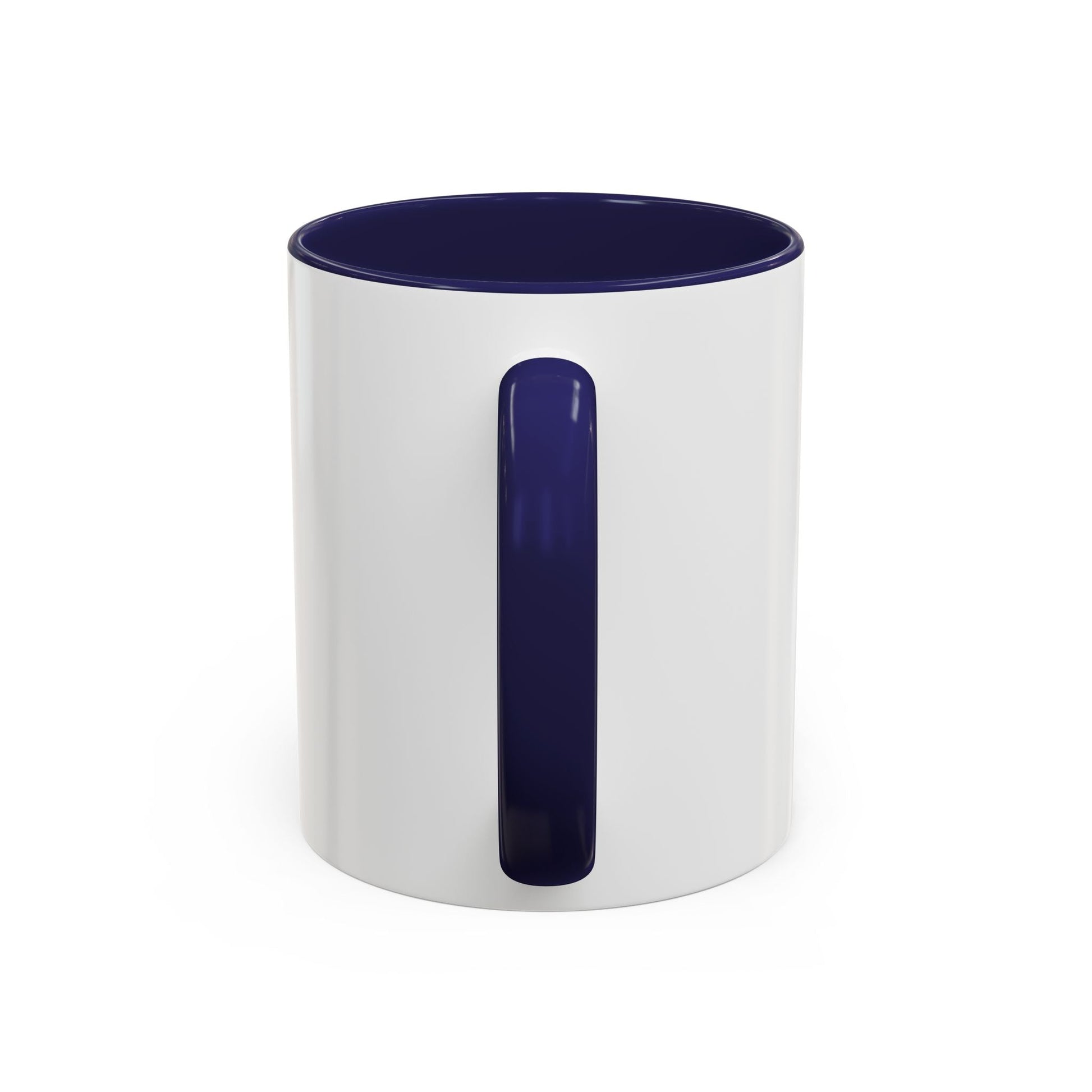 NK Monogram Accent Coffee Mug — Black Logo Ceramic Cup (11/15 oz) Printify