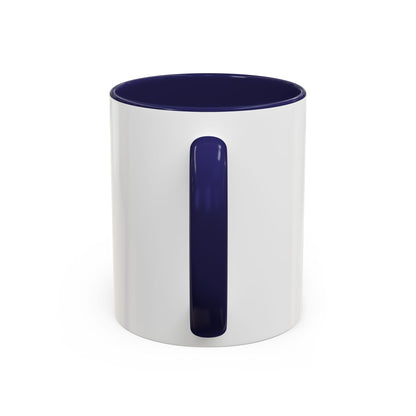 NK Monogram Accent Coffee Mug — Black Logo Ceramic Cup (11/15 oz) Printify