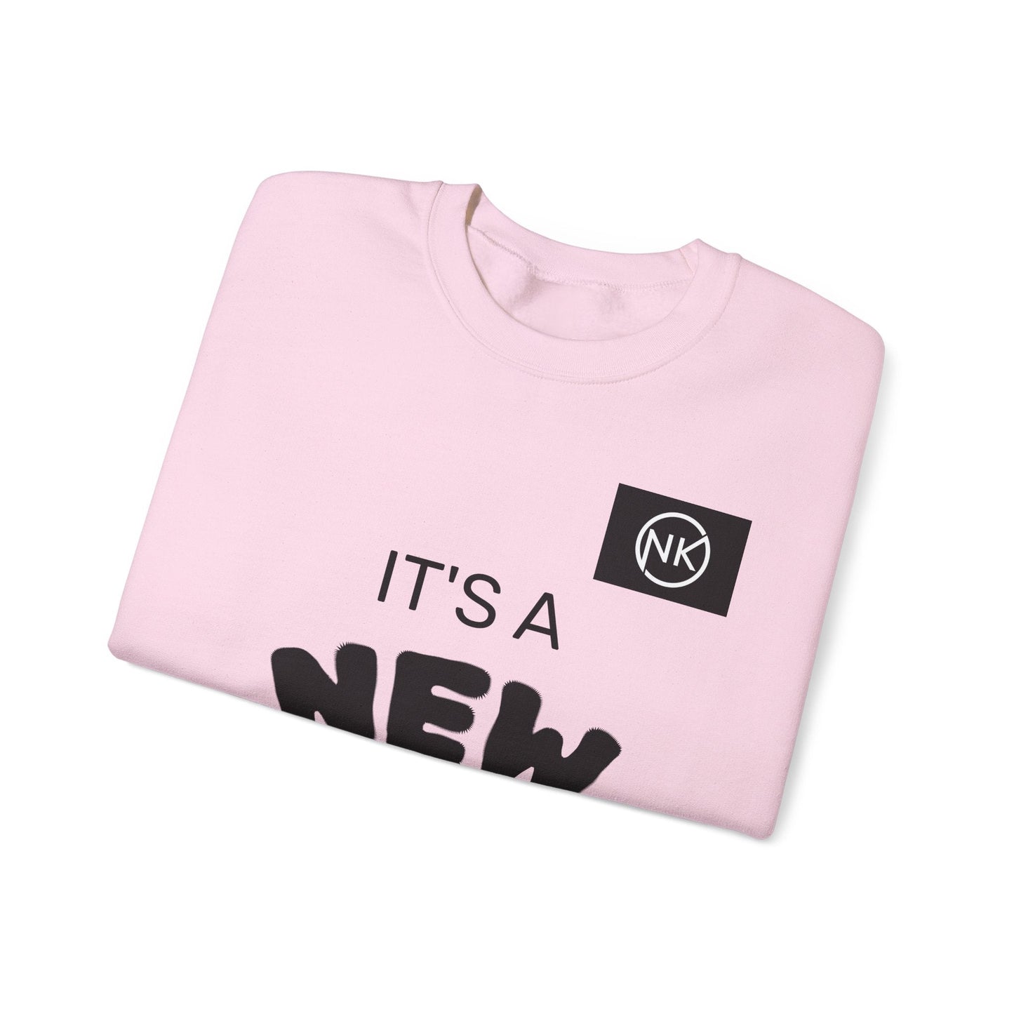 NK Logo Grid Sweatshirt — Monogram Graphic Crewneck Printify