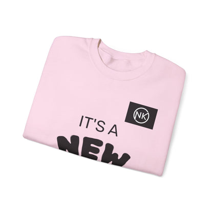 NK Logo Grid Sweatshirt — Monogram Graphic Crewneck Printify
