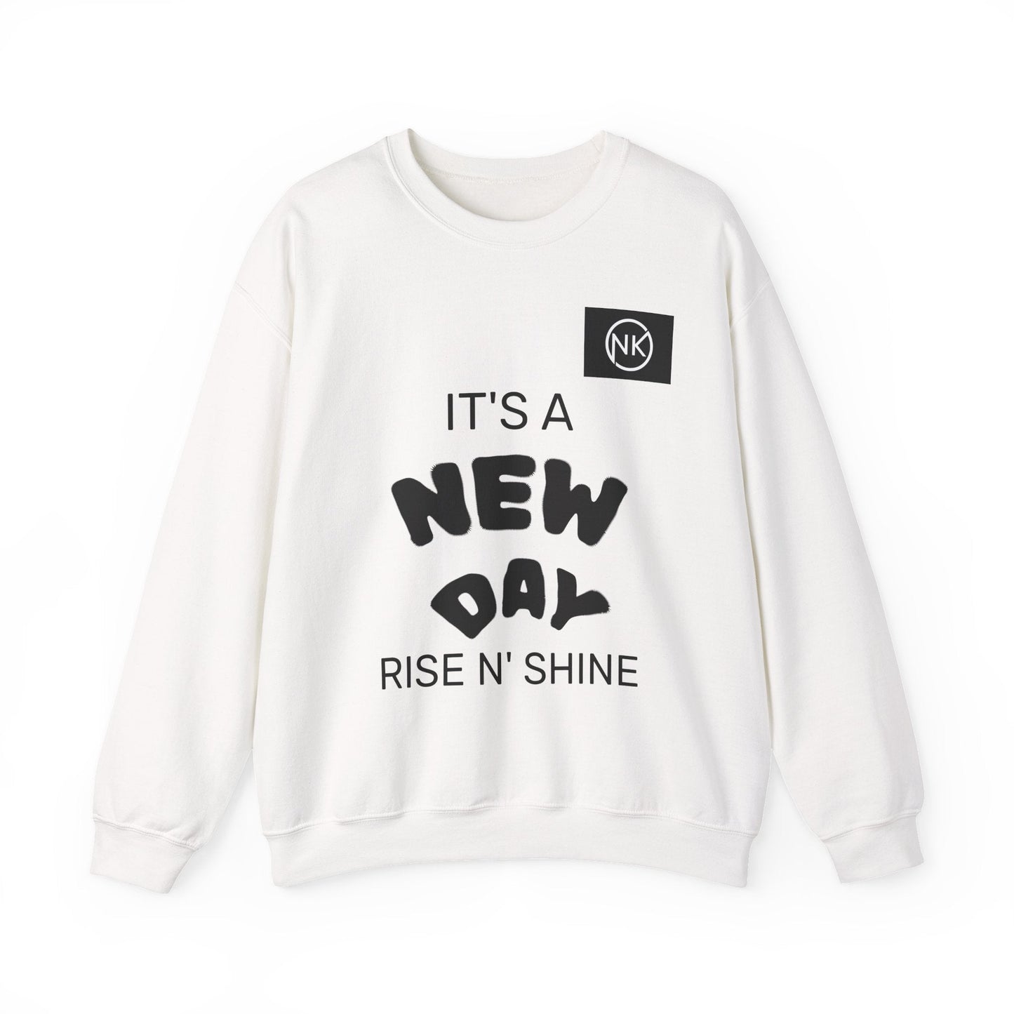 NK Logo Grid Sweatshirt — Monogram Graphic Crewneck Printify