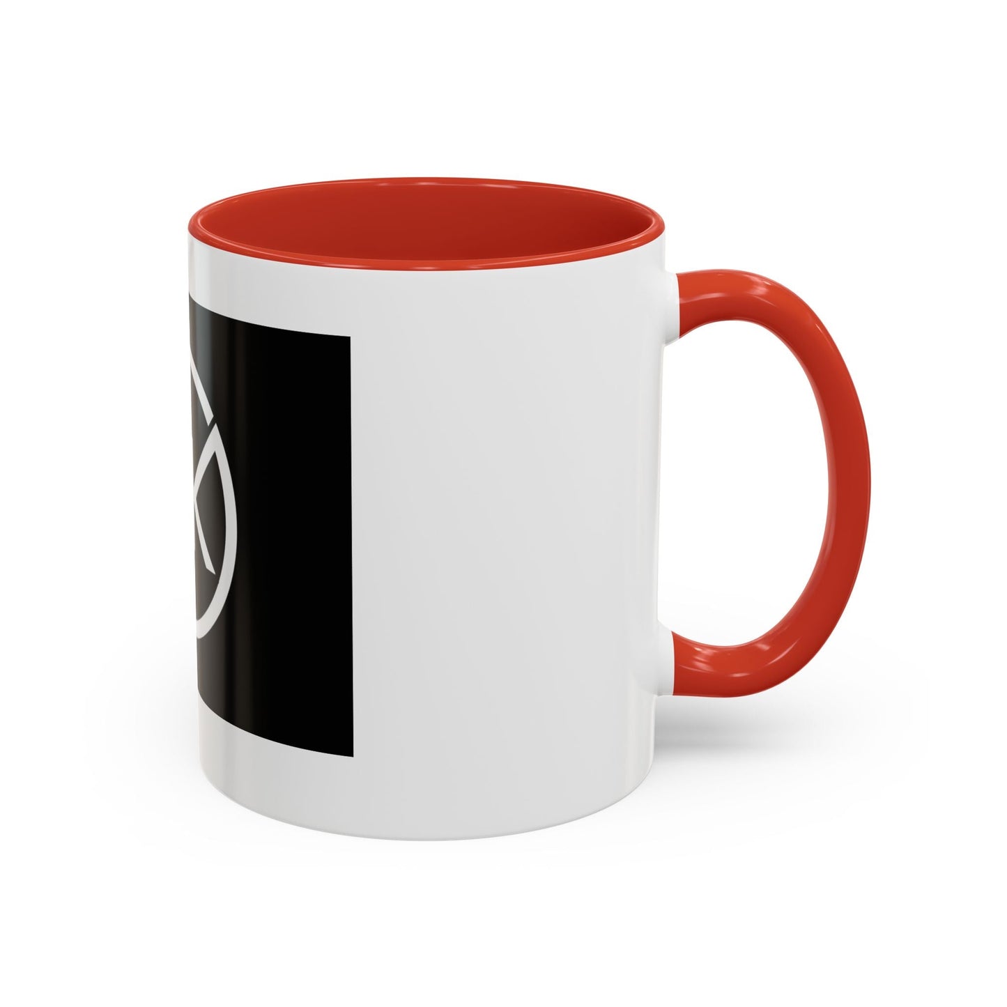 NK Monogram Accent Coffee Mug — Black Logo Ceramic Cup (11/15 oz) Printify