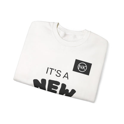 NK Logo Grid Sweatshirt — Monogram Graphic Crewneck Printify