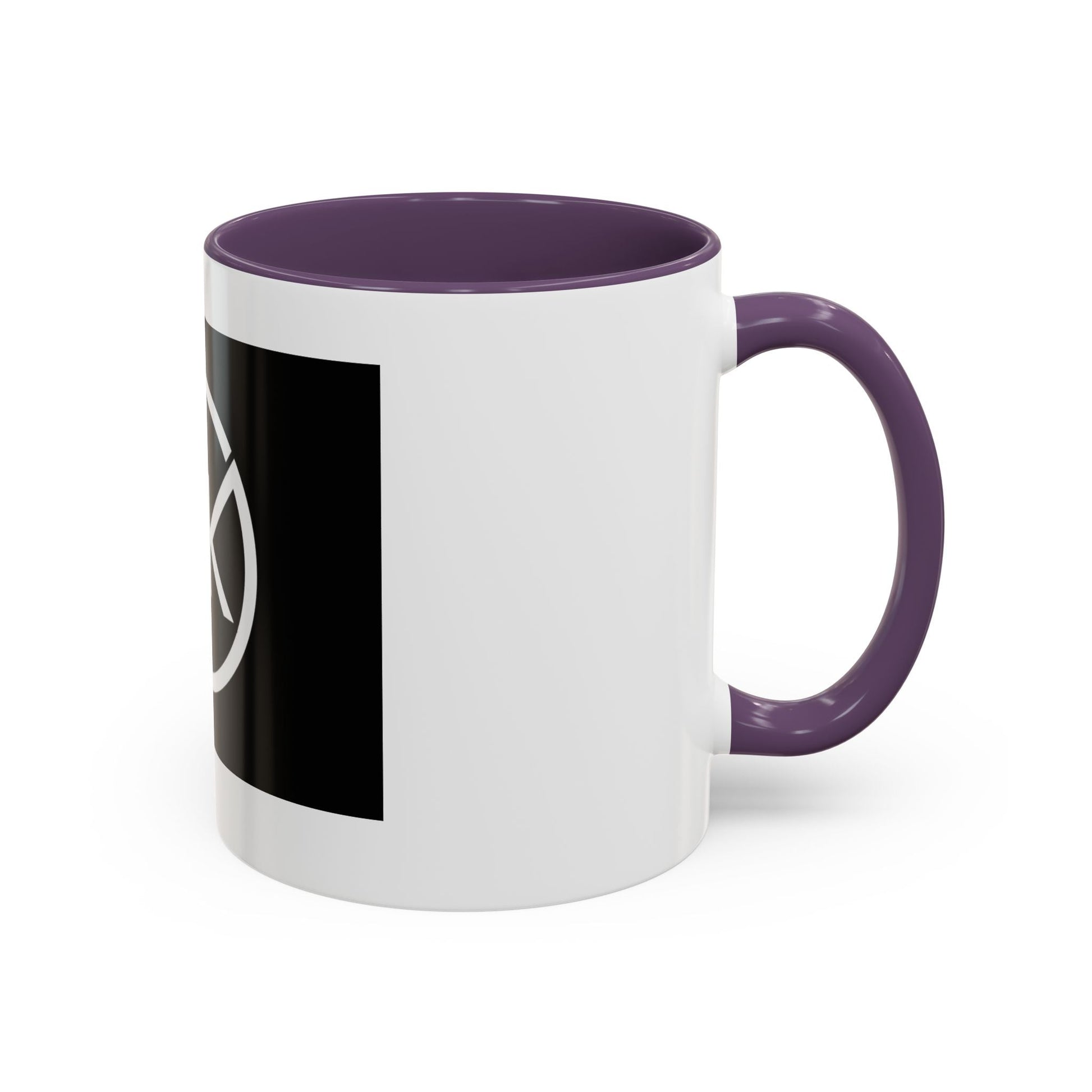 NK Monogram Accent Coffee Mug — Black Logo Ceramic Cup (11/15 oz) Printify