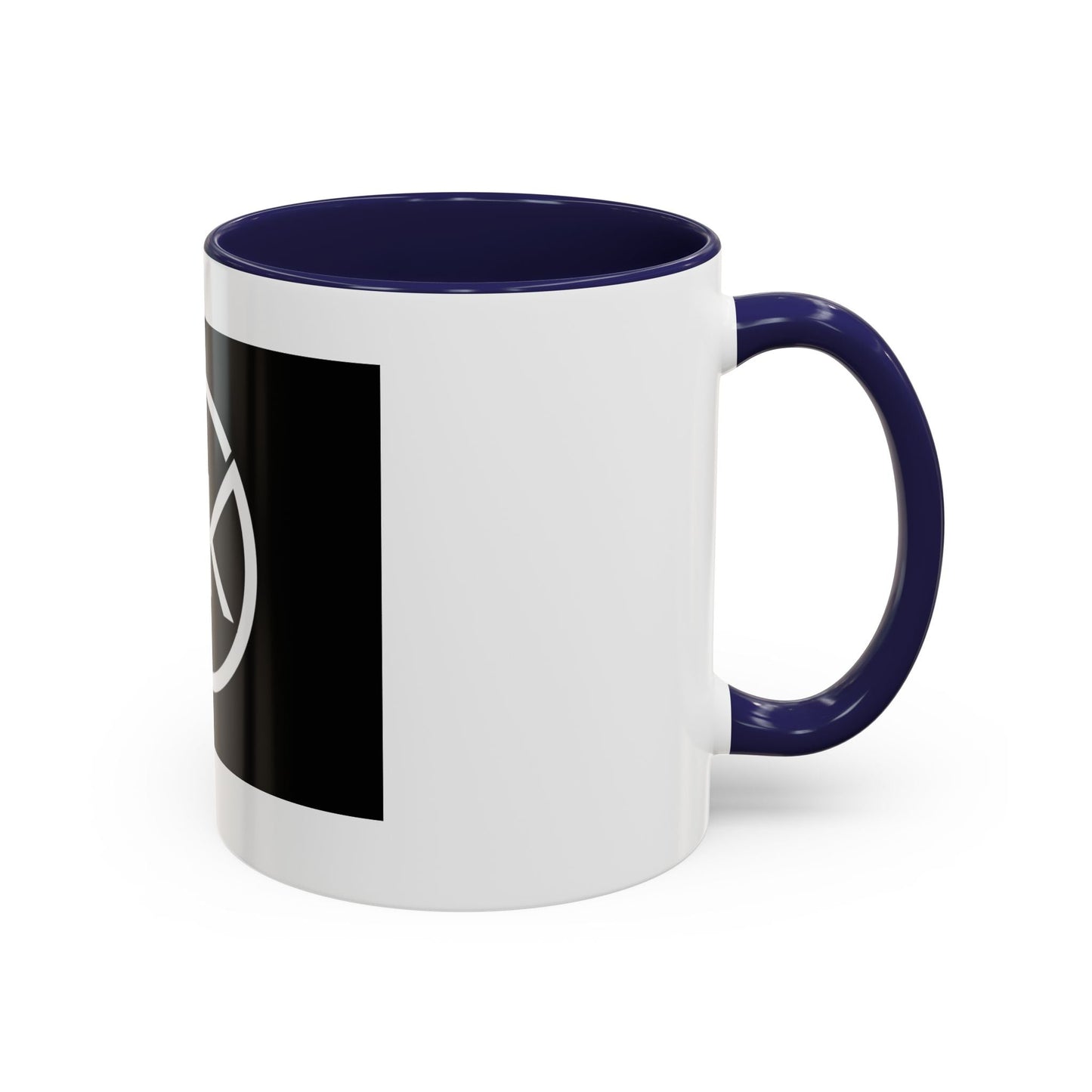 NK Monogram Accent Coffee Mug — Black Logo Ceramic Cup (11/15 oz) Printify