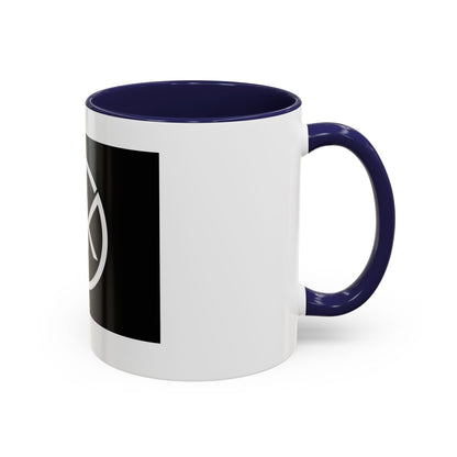 NK Monogram Accent Coffee Mug — Black Logo Ceramic Cup (11/15 oz) Printify