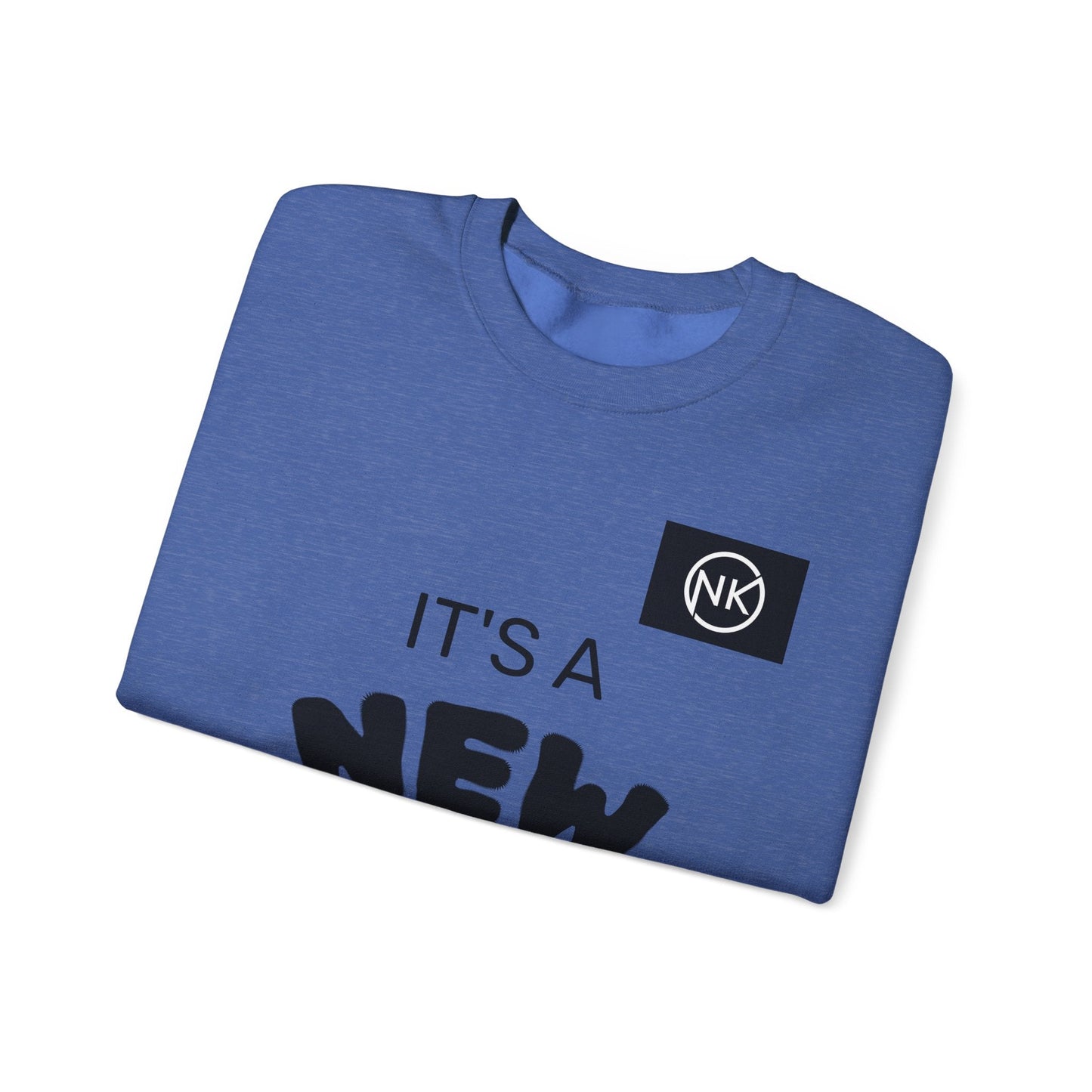 NK Logo Grid Sweatshirt — Monogram Graphic Crewneck Printify