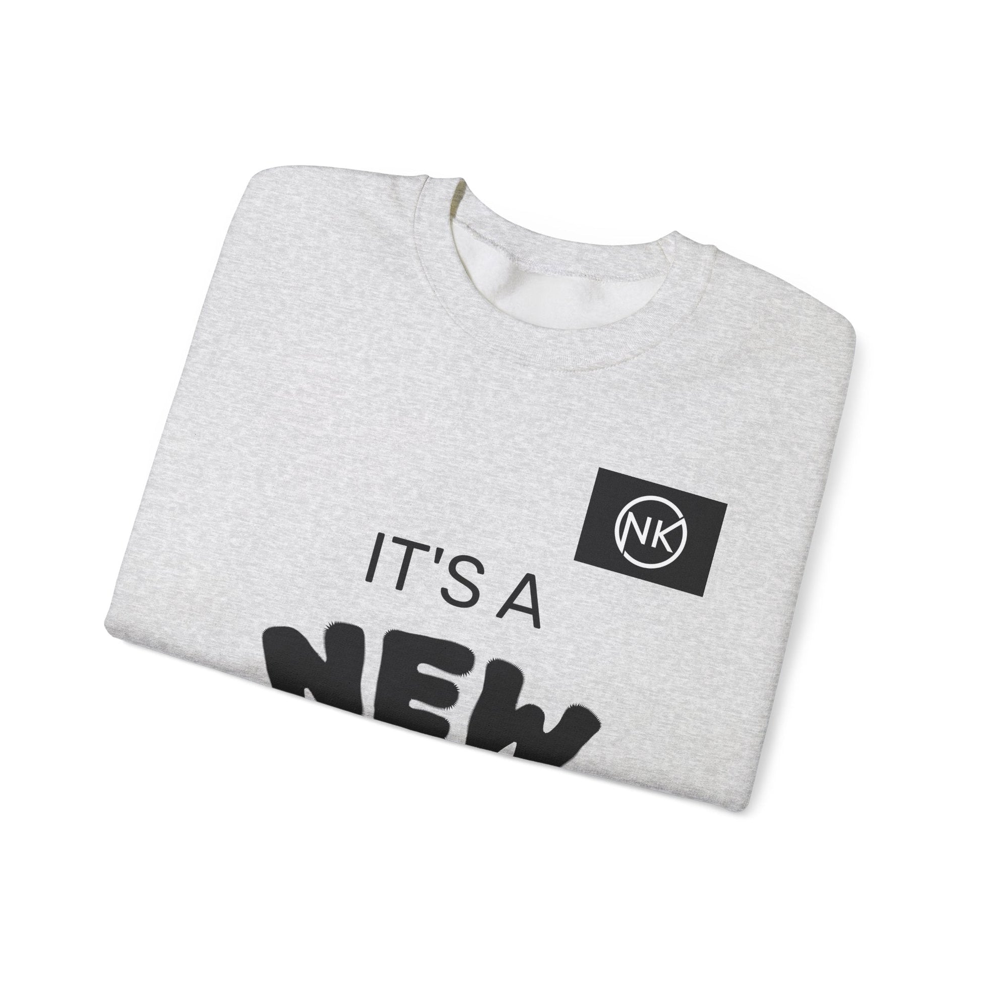NK Logo Grid Sweatshirt — Monogram Graphic Crewneck Printify