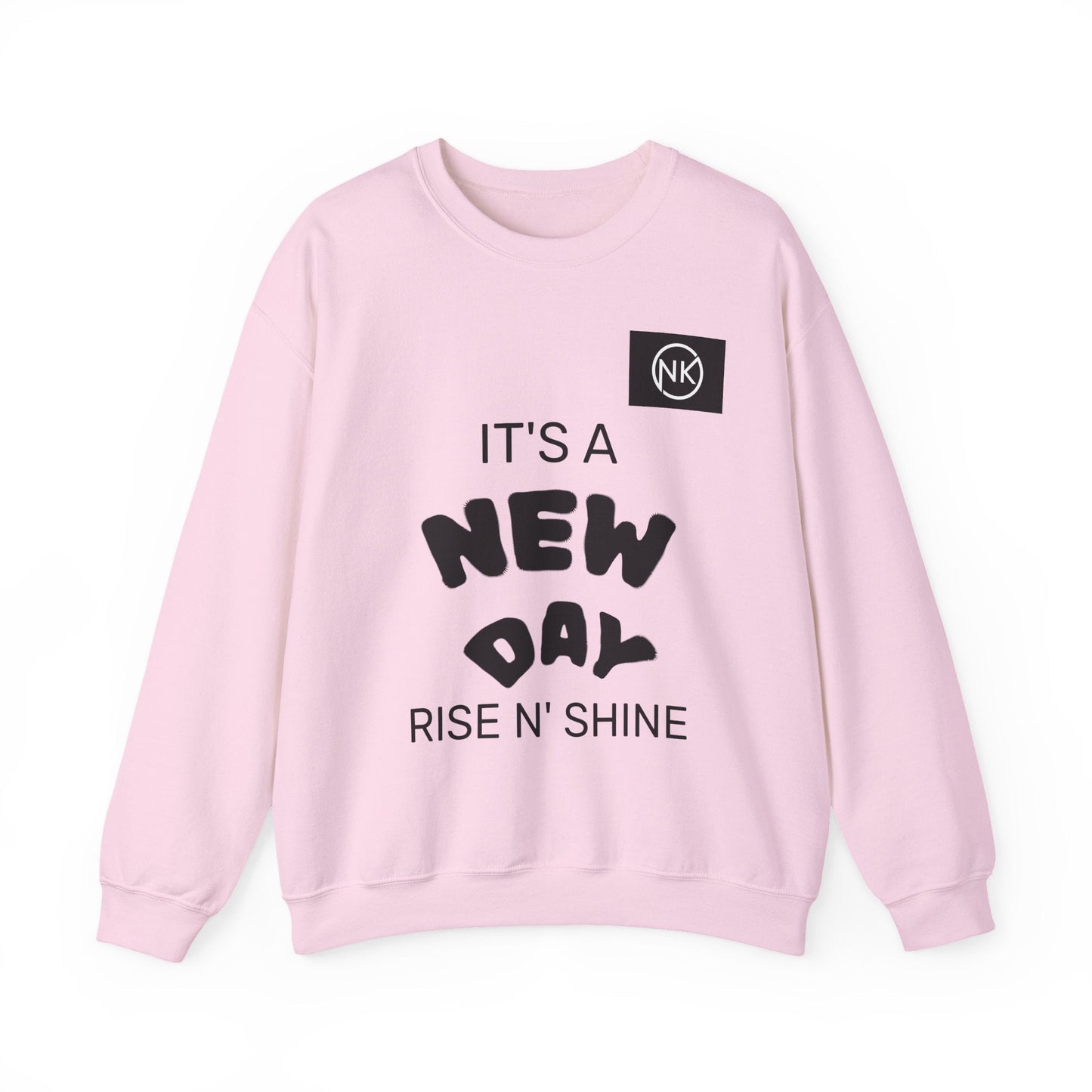 NK Logo Grid Sweatshirt — Monogram Graphic Crewneck Printify