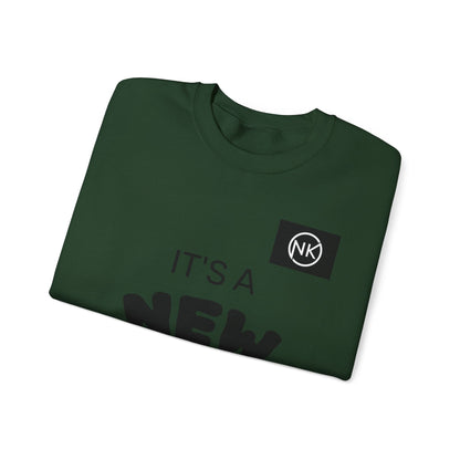NK Logo Grid Sweatshirt — Monogram Graphic Crewneck Printify