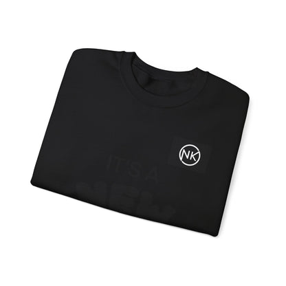 NK Logo Grid Sweatshirt — Monogram Graphic Crewneck Printify