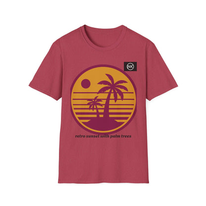 Sunset Palm T-Shirt — Retro Tropical Beach Graphic Tee Printify