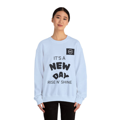 NK Logo Grid Sweatshirt — Monogram Graphic Crewneck Printify