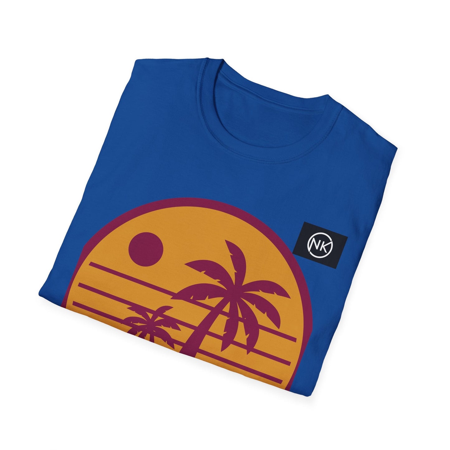 Sunset Palm T-Shirt — Retro Tropical Beach Graphic Tee Printify