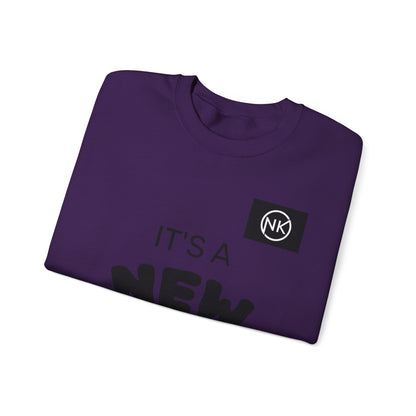 NK Logo Grid Sweatshirt — Monogram Graphic Crewneck Printify