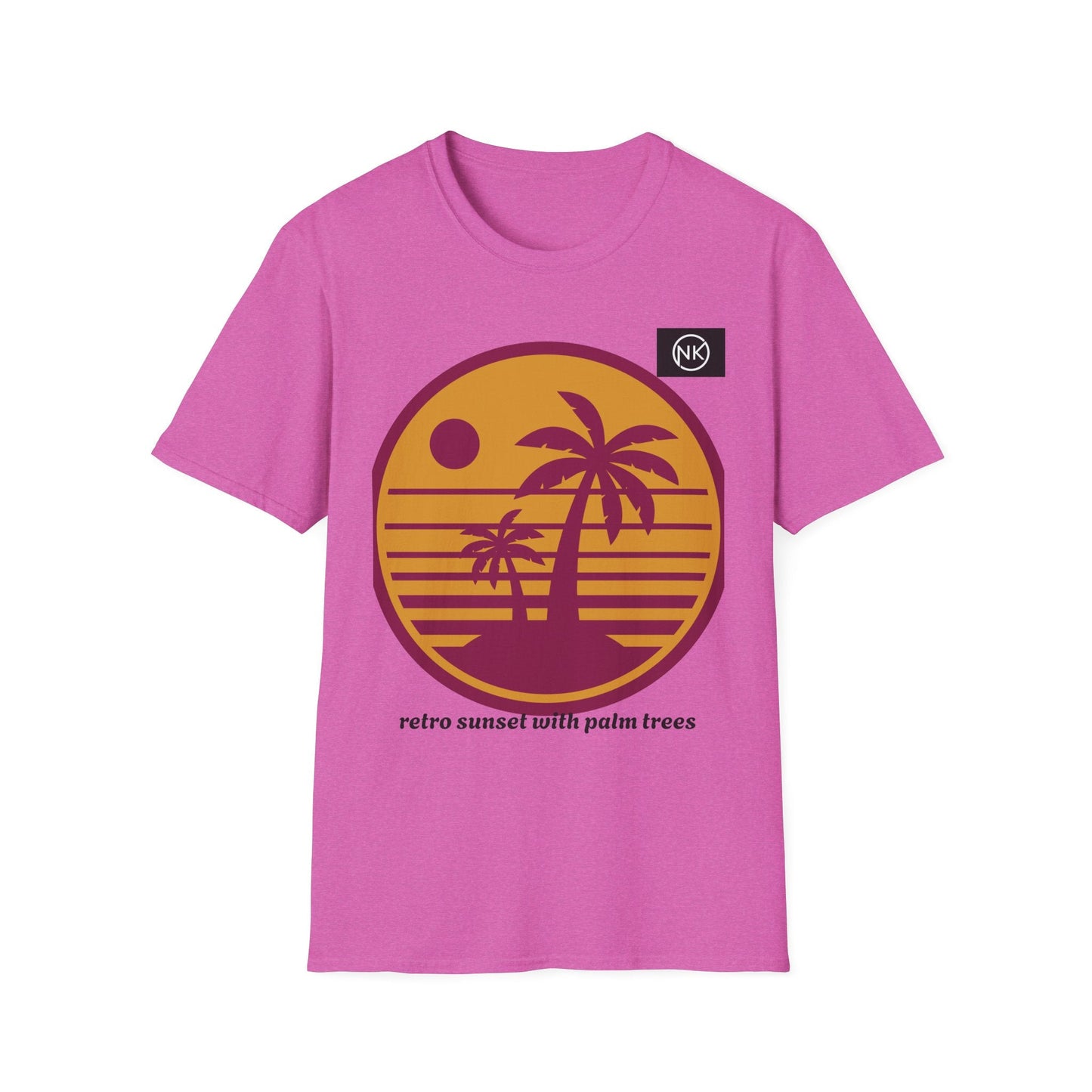 Sunset Palm T-Shirt — Retro Tropical Beach Graphic Tee Printify