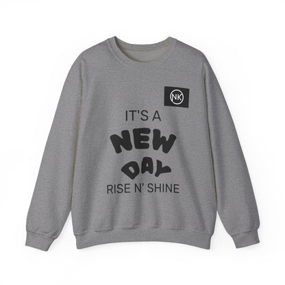 NK Logo Grid Sweatshirt — Monogram Graphic Crewneck Printify