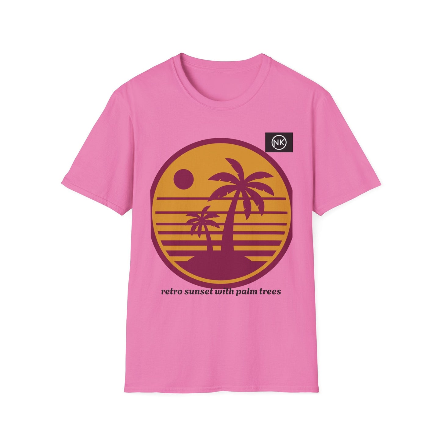 Sunset Palm T-Shirt — Retro Tropical Beach Graphic Tee Printify