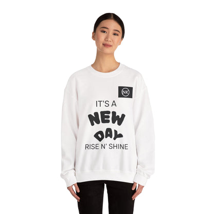 NK Logo Grid Sweatshirt — Monogram Graphic Crewneck Printify