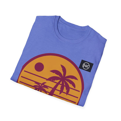 Sunset Palm T-Shirt — Retro Tropical Beach Graphic Tee Printify