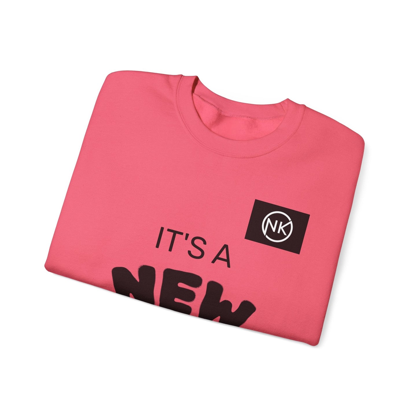 NK Logo Grid Sweatshirt — Monogram Graphic Crewneck Printify