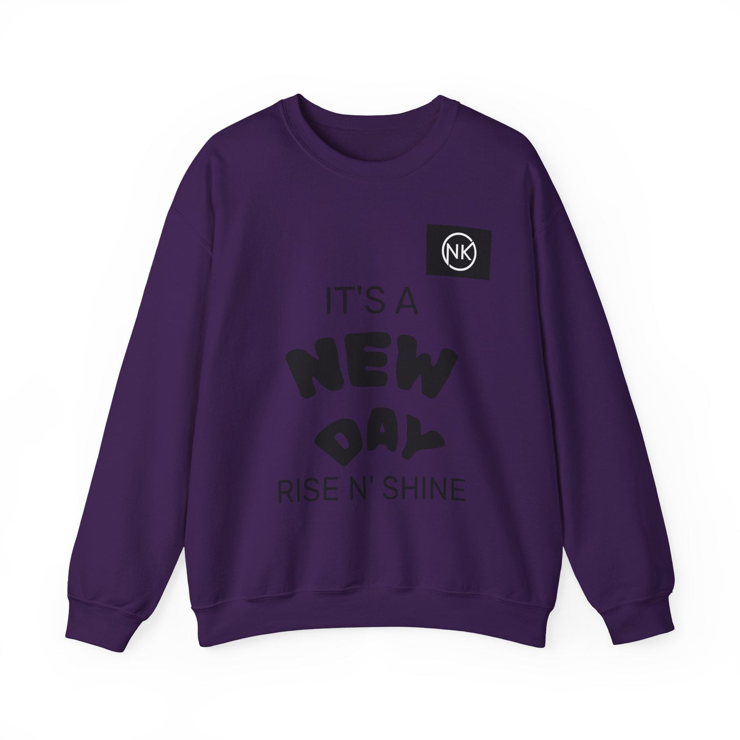 NK Logo Grid Sweatshirt — Monogram Graphic Crewneck Printify