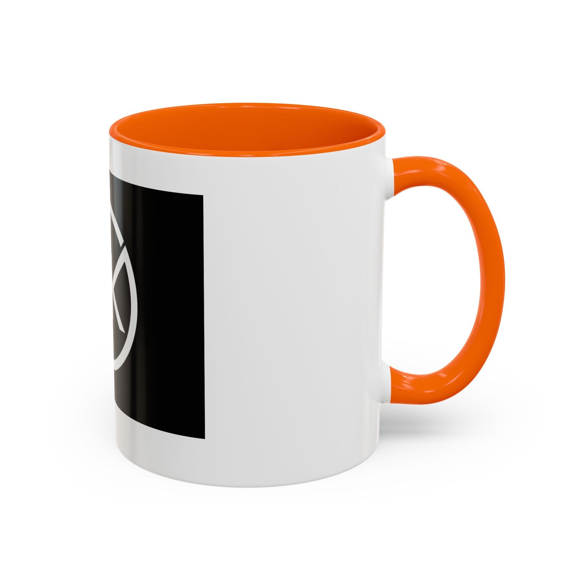 NK Monogram Accent Coffee Mug — Black Logo Ceramic Cup (11/15 oz) Printify