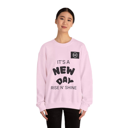 NK Logo Grid Sweatshirt — Monogram Graphic Crewneck Printify