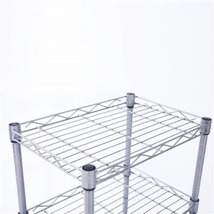 4-Tier Metal Storage Rack – Adjustable Carbon Steel Shelving Unit for Garage, Kitchen & Home, Silver Gray null