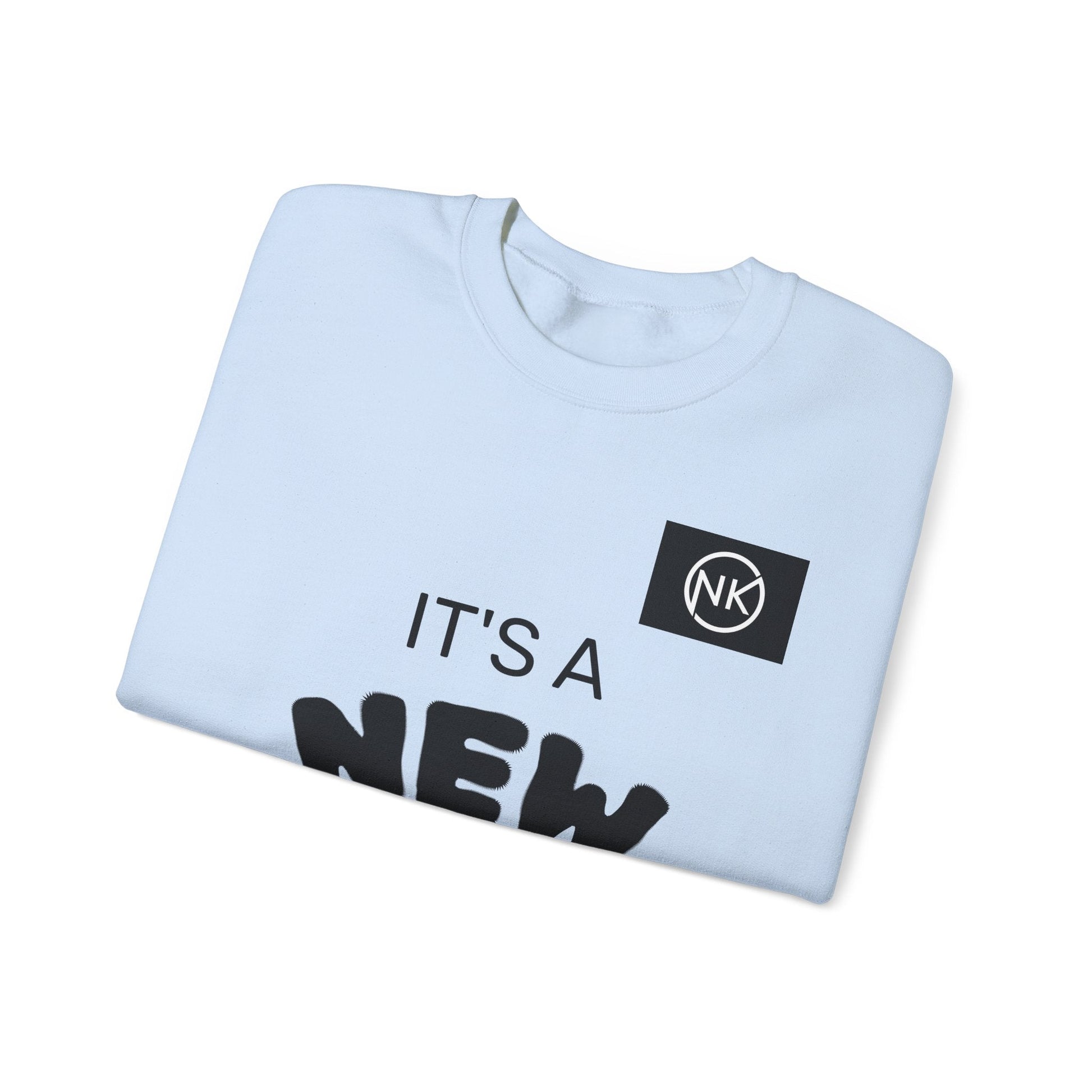 NK Logo Grid Sweatshirt — Monogram Graphic Crewneck Printify