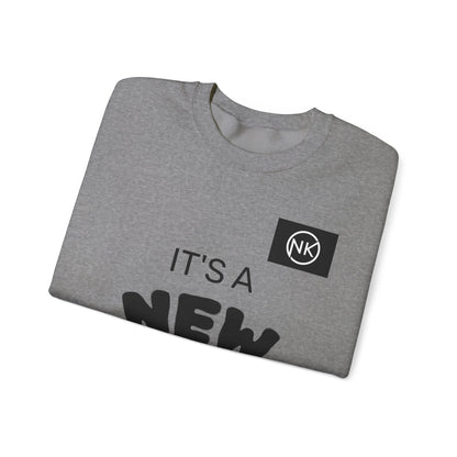 NK Logo Grid Sweatshirt — Monogram Graphic Crewneck Printify