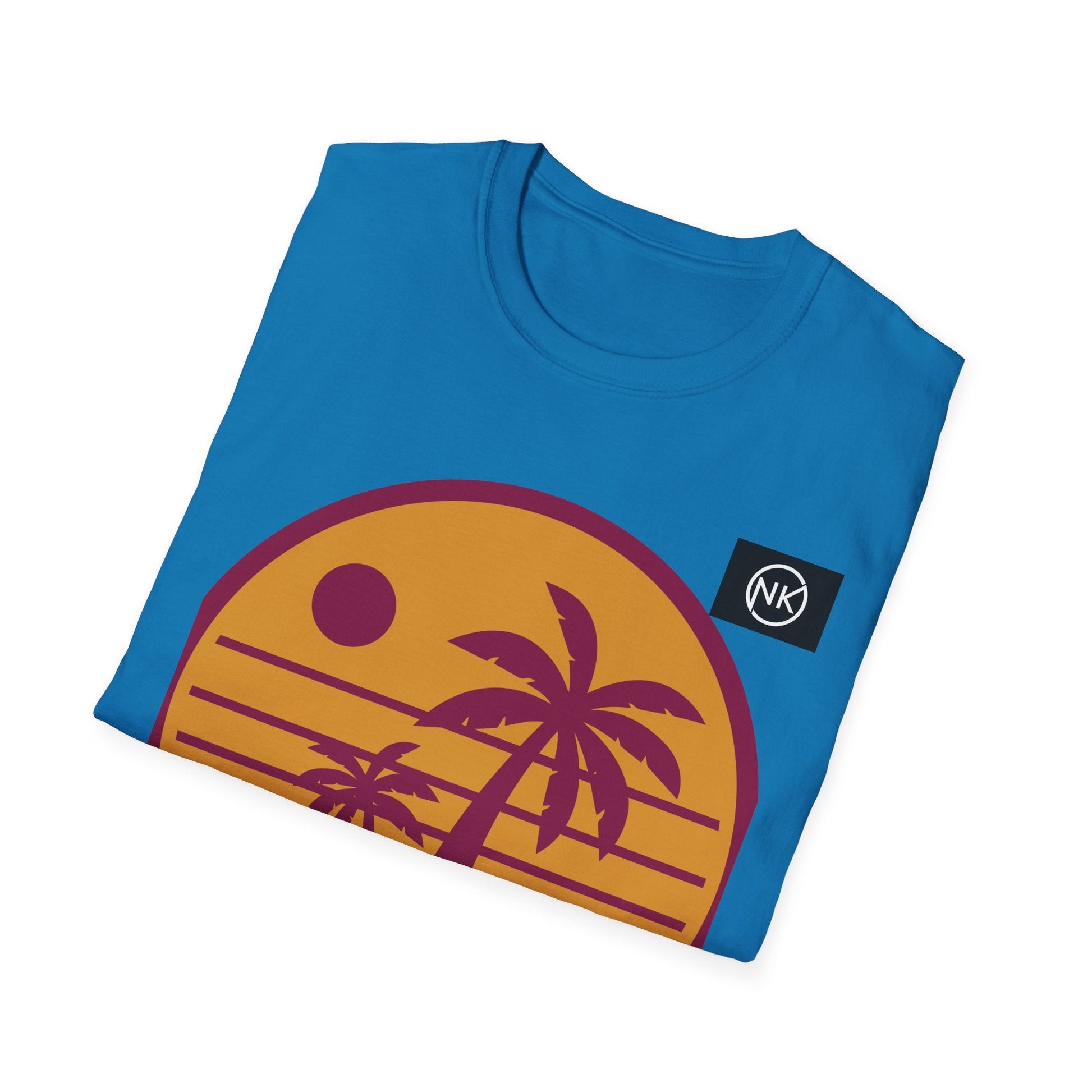 Sunset Palm T-Shirt — Retro Tropical Beach Graphic Tee Printify