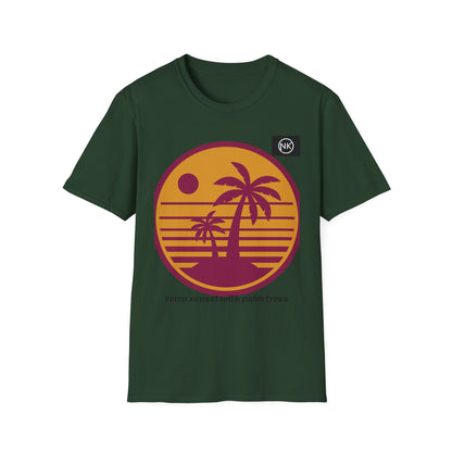 Sunset Palm T-Shirt — Retro Tropical Beach Graphic Tee Printify