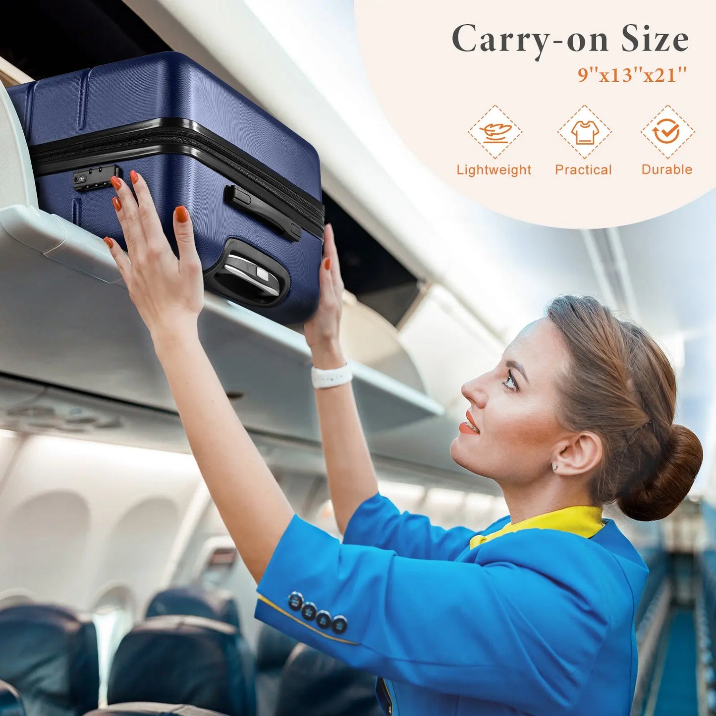 Hardshell Carry-On & Checked Luggage Set – 20, 24 & 28 Inch Spinner Suitcase with TSA Lock null