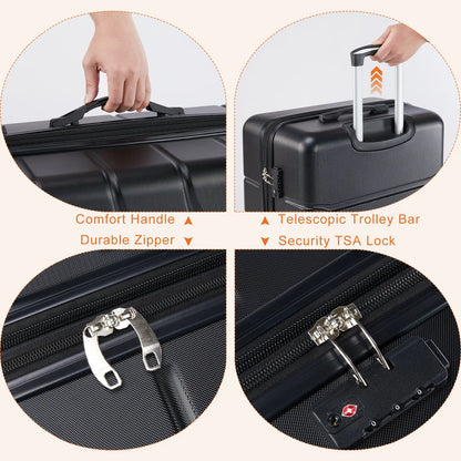 Hardshell Carry-On & Checked Luggage Set – 20, 24 & 28 Inch Spinner Suitcase with TSA Lock null