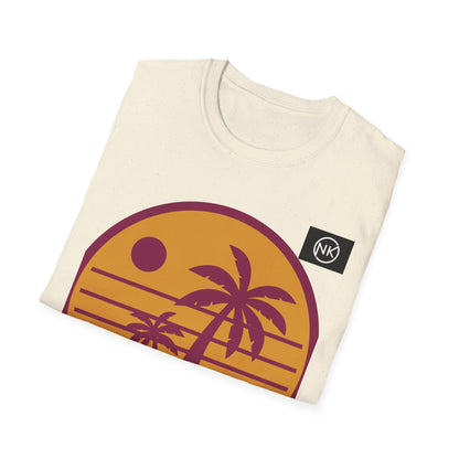 Sunset Palm T-Shirt — Retro Tropical Beach Graphic Tee Printify