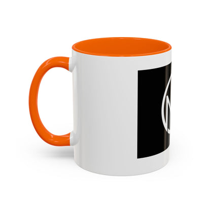 NK Monogram Accent Coffee Mug — Black Logo Ceramic Cup (11/15 oz) Printify