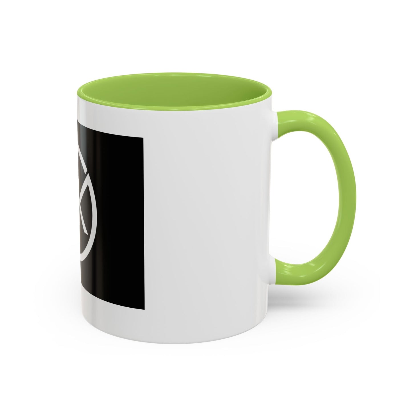 NK Monogram Accent Coffee Mug — Black Logo Ceramic Cup (11/15 oz) Printify